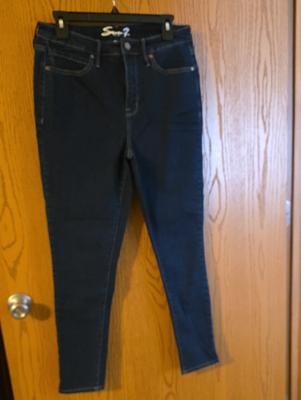 Seven7 Women's Dark Navy Skinny Jeans W 16, I 27, R 11